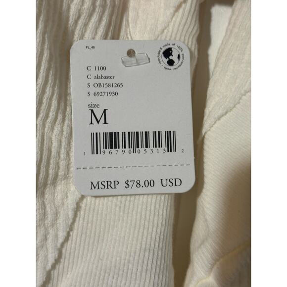 Free People Santa Clara Thermal Henley in Alabaster Size Medium - Picture 6 of 8